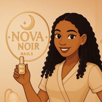 Nova Noir Nails by Leanne